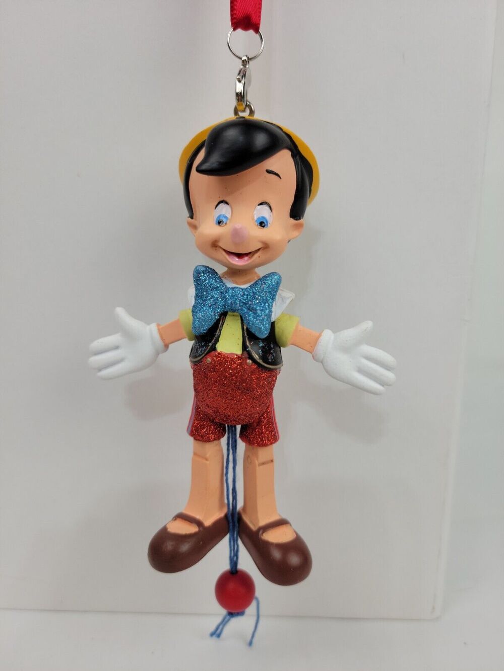 Disney Parks Pinocchio Marionette Puppet Pull String Ornament Rare New